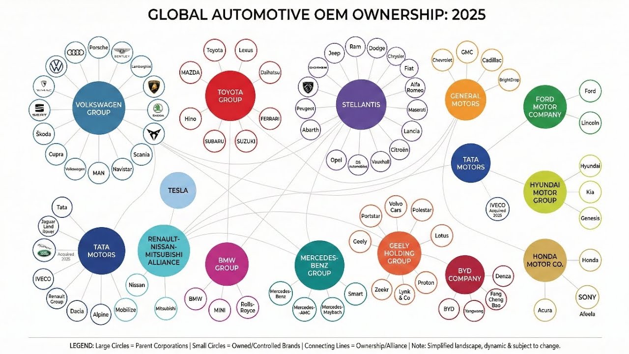 The Automotive OEM Family tree 2025