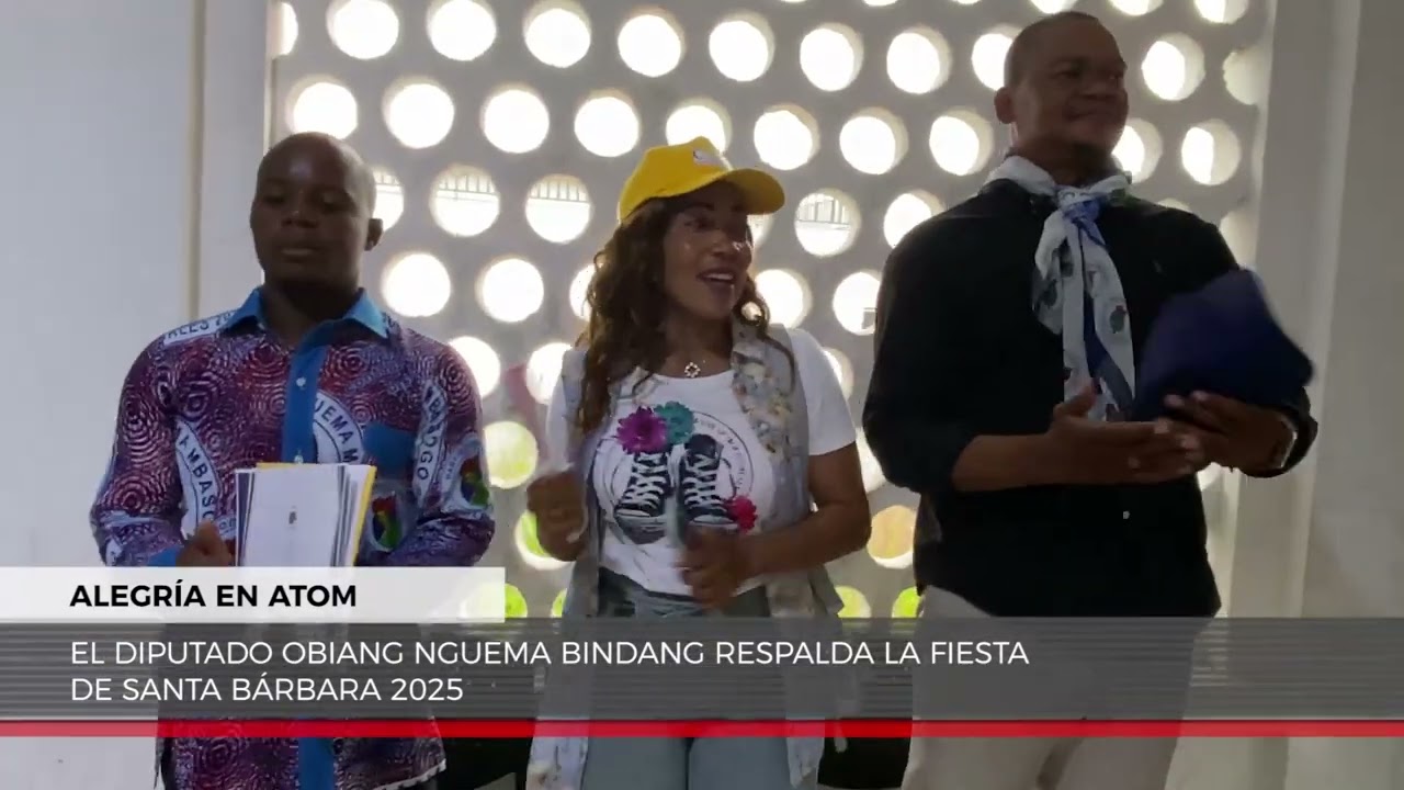 Entrega de fondos en Atom eso en akurenam. diputado de la zona D Celestino Obiang NGUENA Bindang 