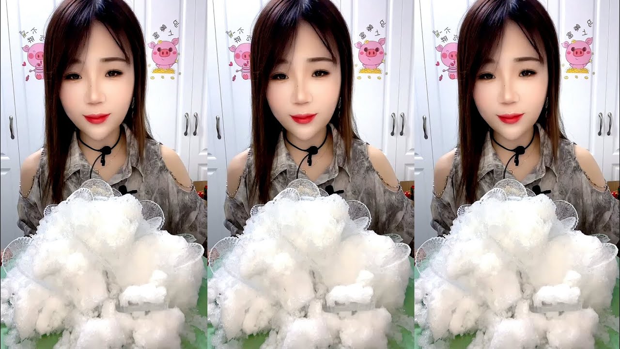 ASMR WHITE ICE EATING / ICE EATING. YY