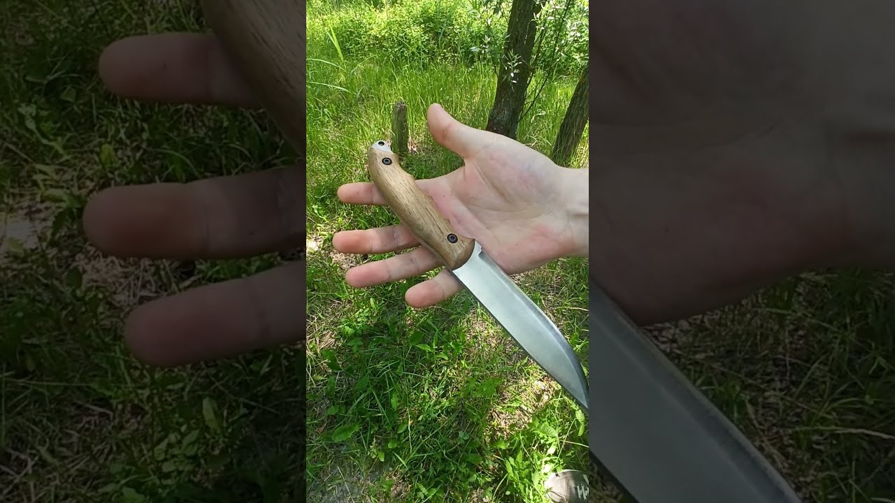 BPS Knives HK5 - Outdoor bushcraft full-tang fixed blade knife carbon steel blade leather sheath