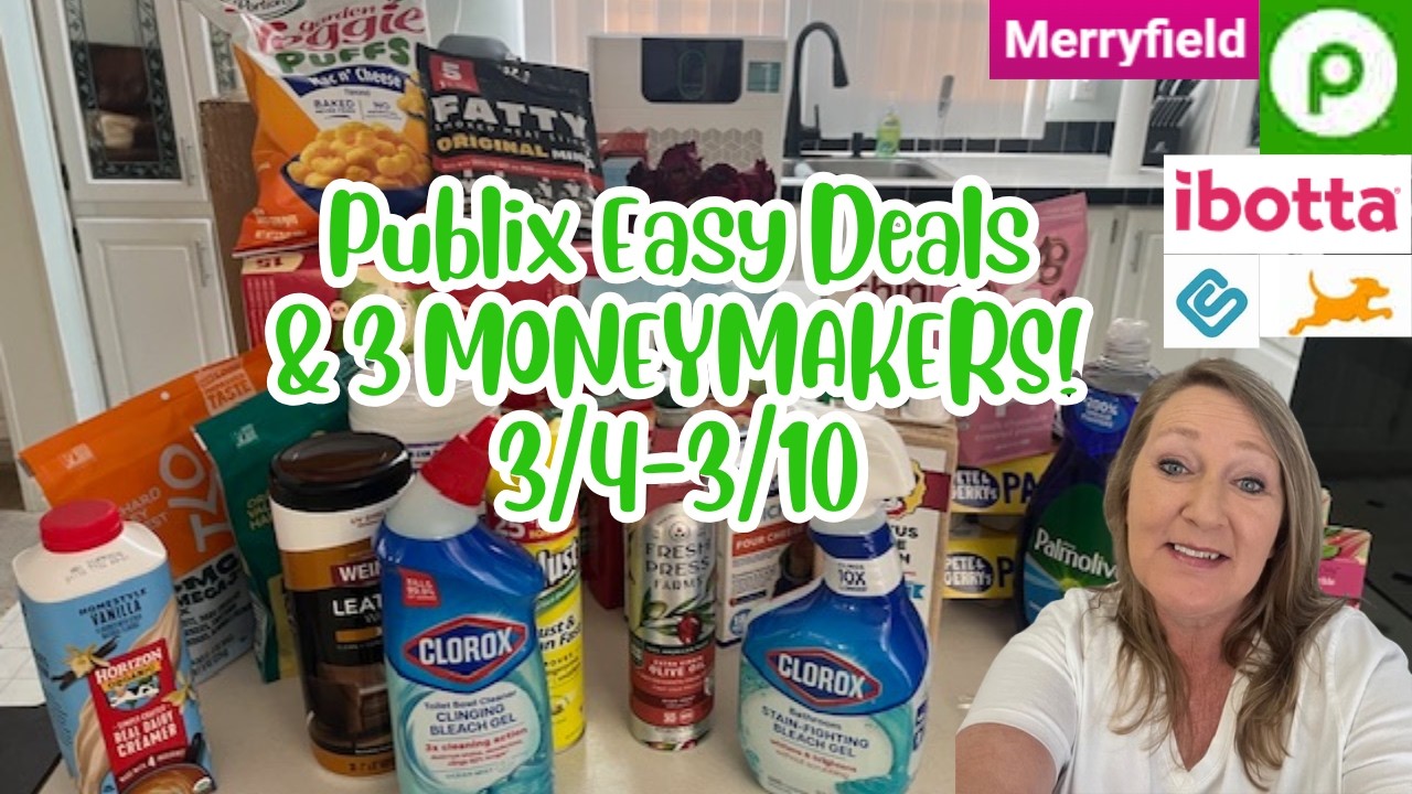Publix Easy All Digital Deals & 3 Moneymakers! 3/4-3/10  #publixcouponing #haul