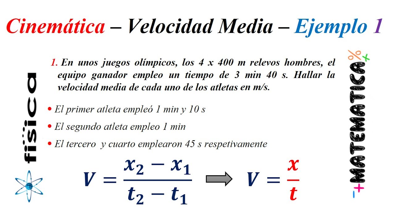MRU: Movimiento Rectilineo Uniforme - Ejemplo 1 | Velocidad Media