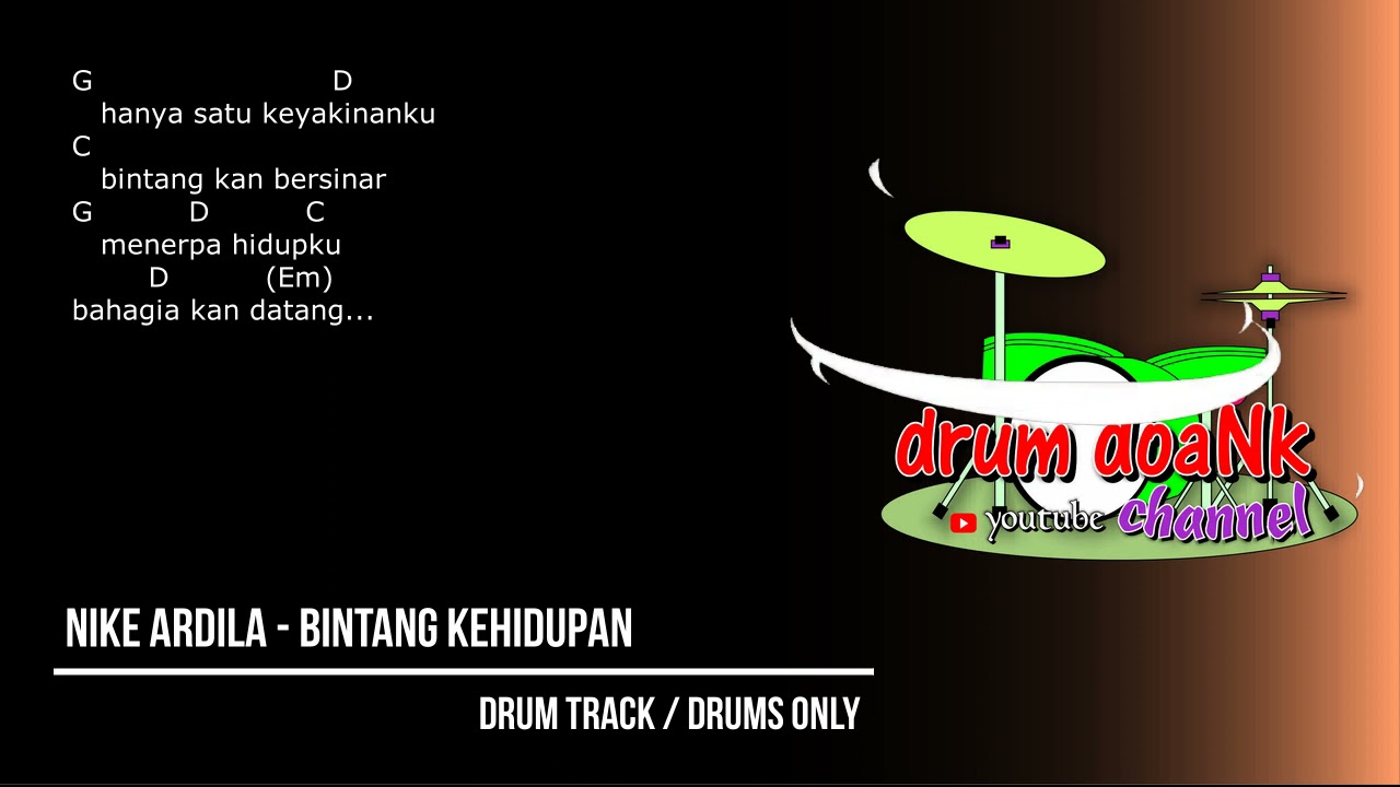Nike Ardilla - Bintang Kehidupan (drums only) [chord gitar & lirik]