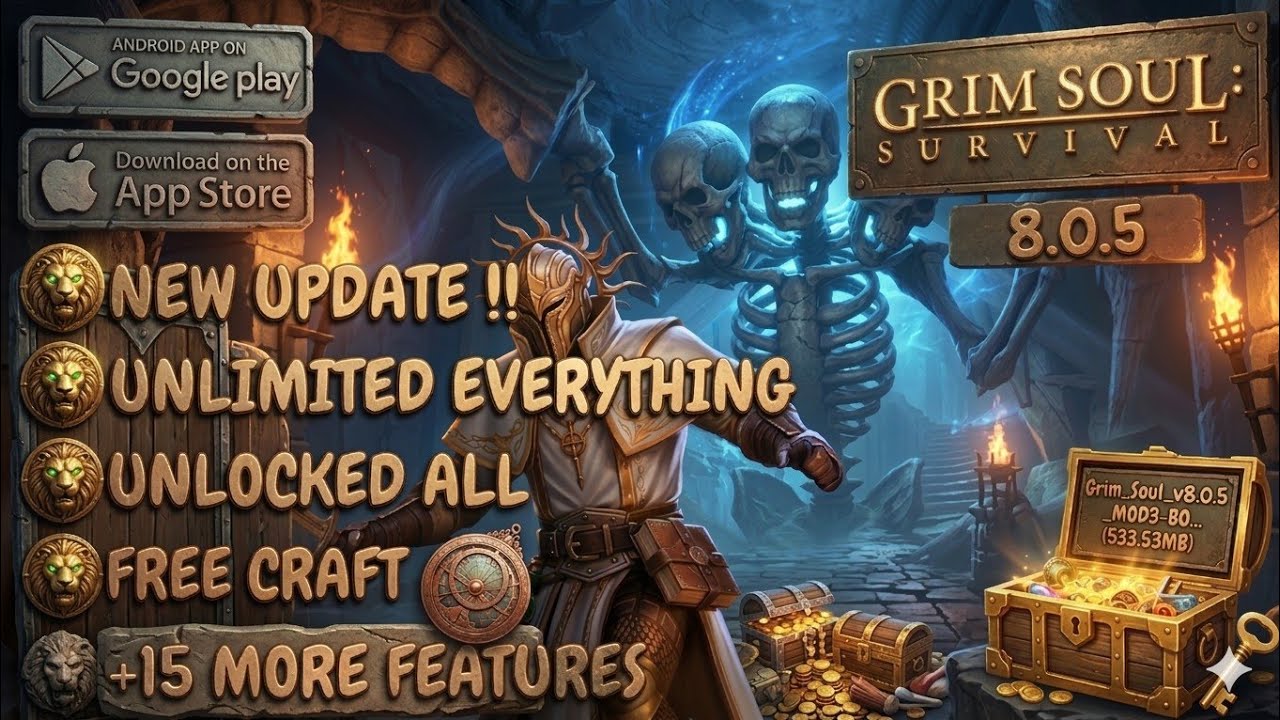 Новое обновление Grim Soul Mod Menu v8.0.5 для Android | Grim Soul Mod Apk 2026