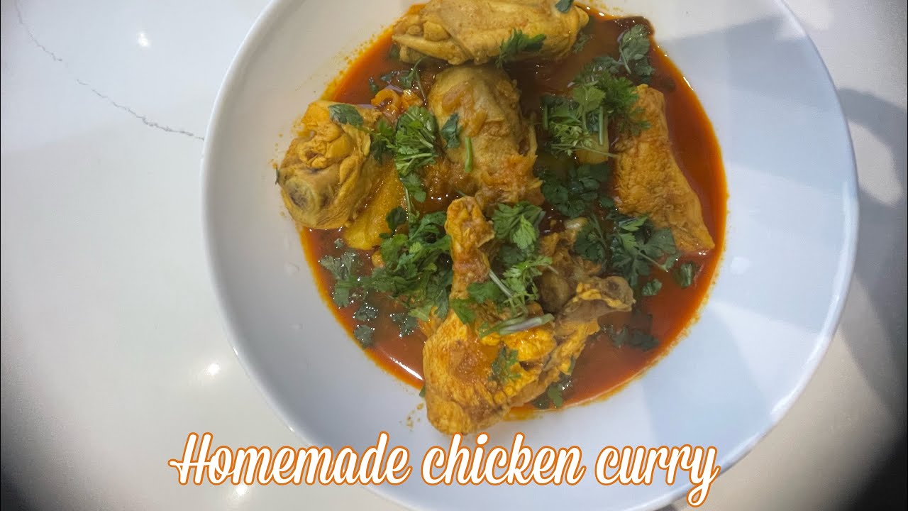 Homemade chicken curry