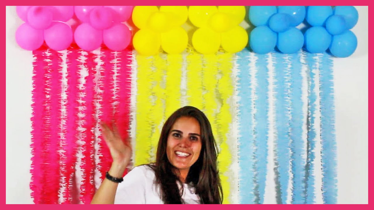 Painel / Cortina de Papel Crepom Fácil e Barata