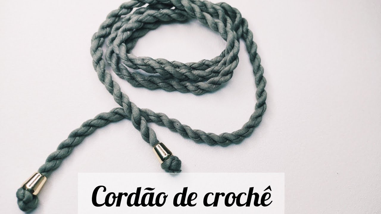 como fazer cordão de crochê?