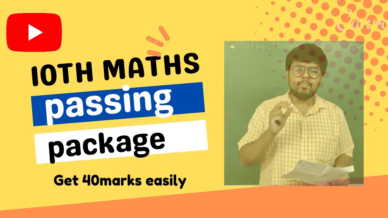 Maths Passing Package-10th SSLC 2022 Karnataka -Get 40Marks easily