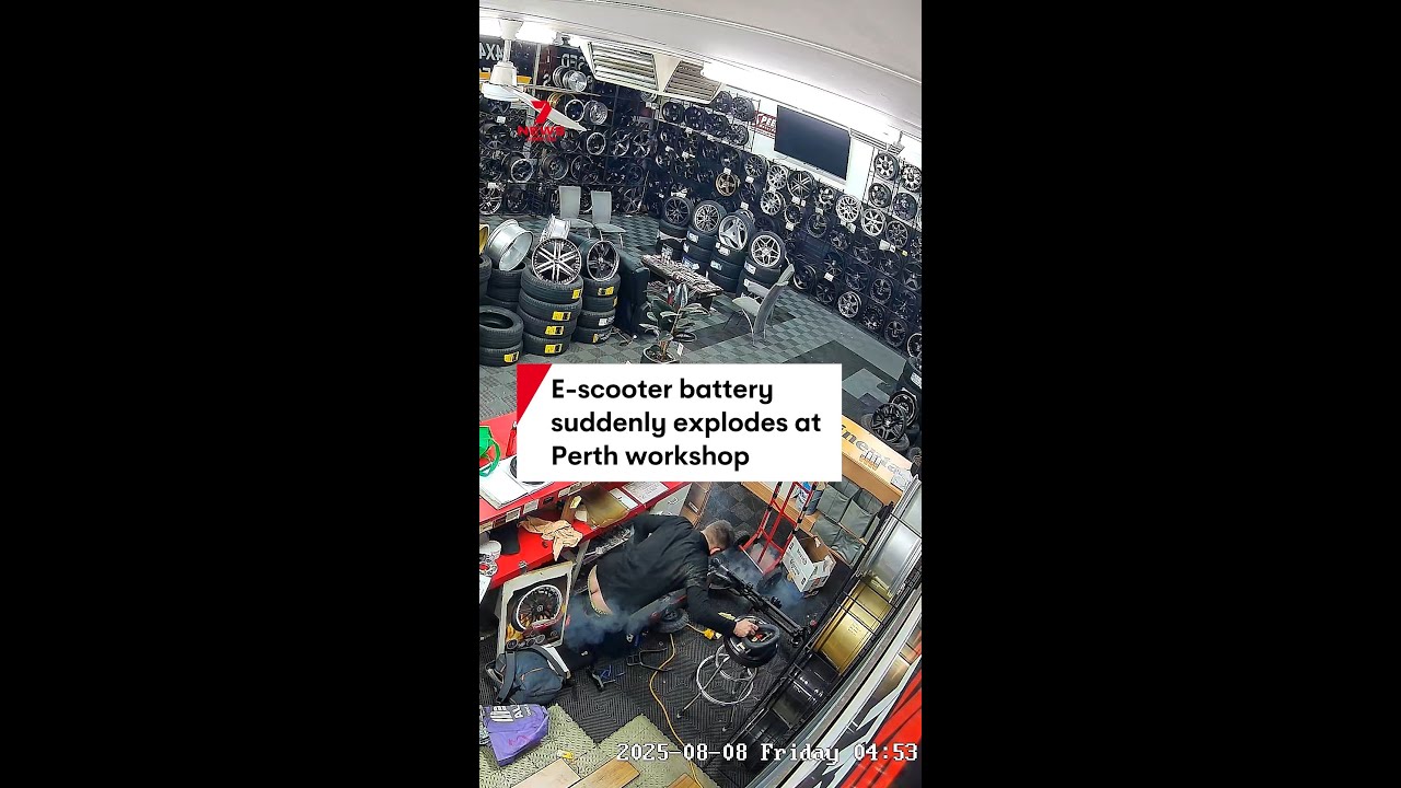 E-scooter battery suddenly explodes in Perth