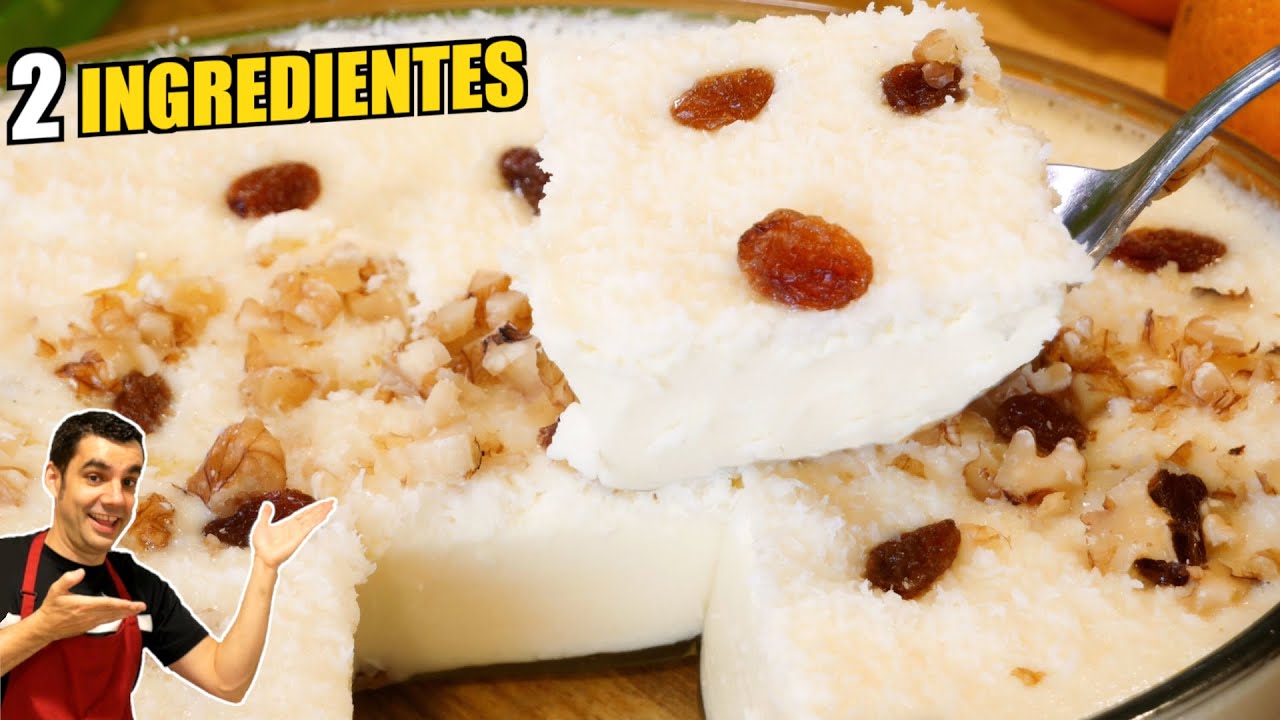 🍍🥄 El POSTRE más FÁCIL y rápido del mundo: solo 2 ingredientes y sin harina. Receta deliciosa # 919