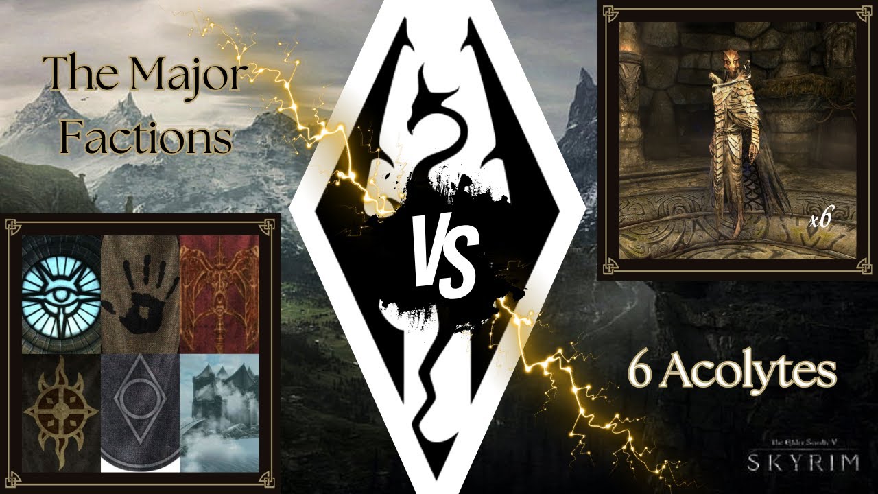 Skyrim SE Battles - The Major Factions vs 6 Acolytes