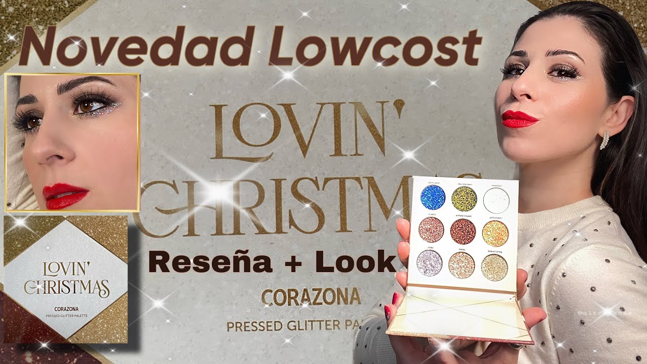 NUEVA paleta GLITTER Corazona + Labiales fijos REVLON + Look EN TENDENCIA para Navidad!