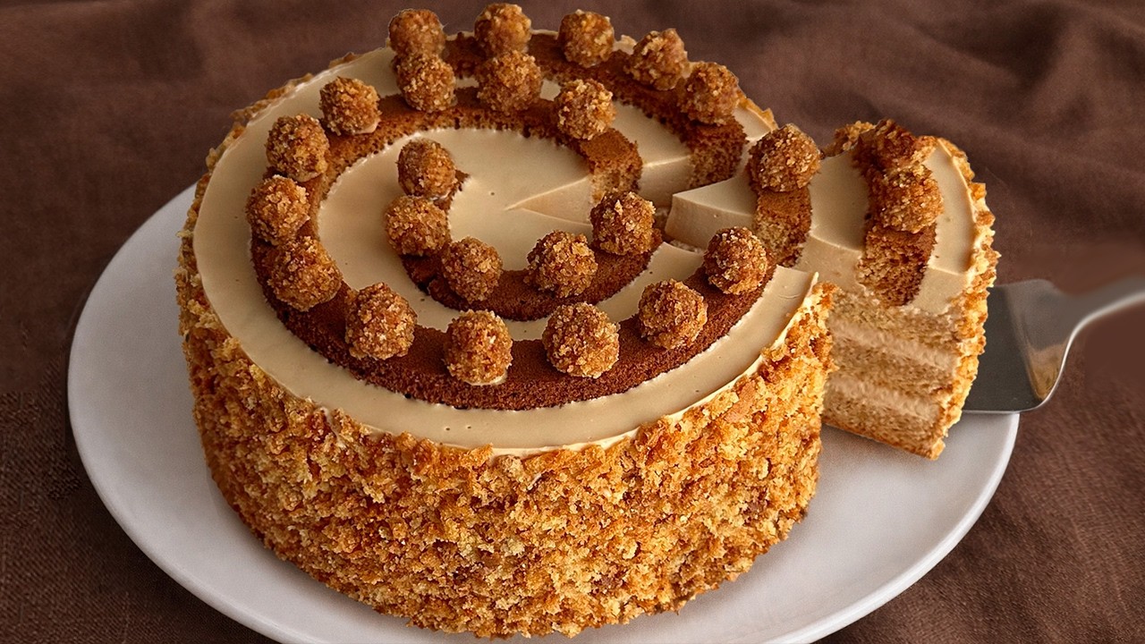 Самый ВКУСНЫЙ торт ИРИСКА с карамельным кремом