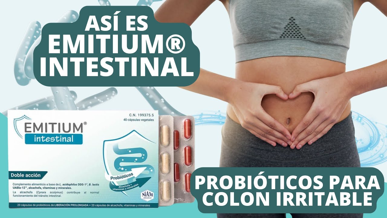 EMITIUM Intestinal &iquest;Para qu&eacute; sive? &iquest;C&oacute;mo tomar? 🚽🩵 Probi&oacute;ticos para COLON IRRITABLE ✅🦠