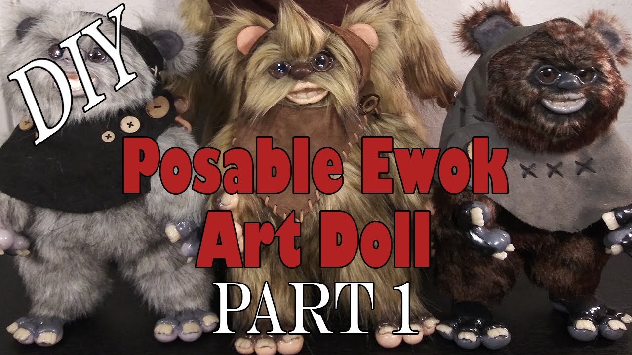 DIY Posable OOAK Ewok Art Doll [Part 1- Faces]