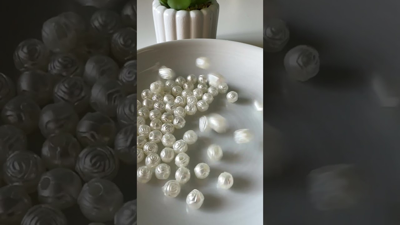 Cute Pearl Rose Beads for Diy beading Jewelry.