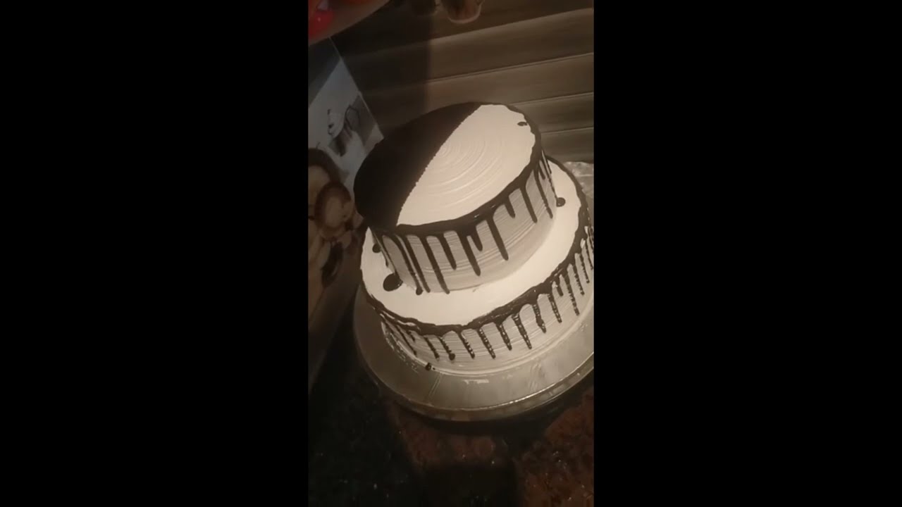 Two tier chocolate cake decoration @🏡HomeBakers