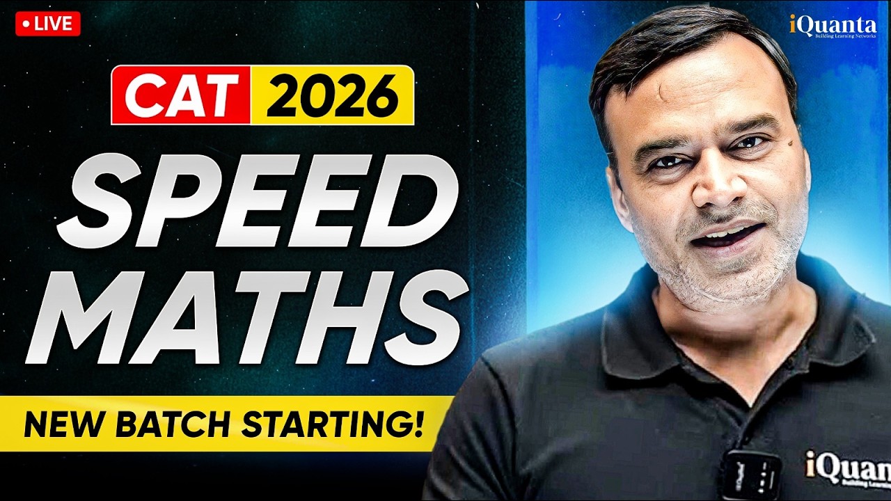 CAT 2026 April Batch | Speed Maths Basics | Quants | iQuanta