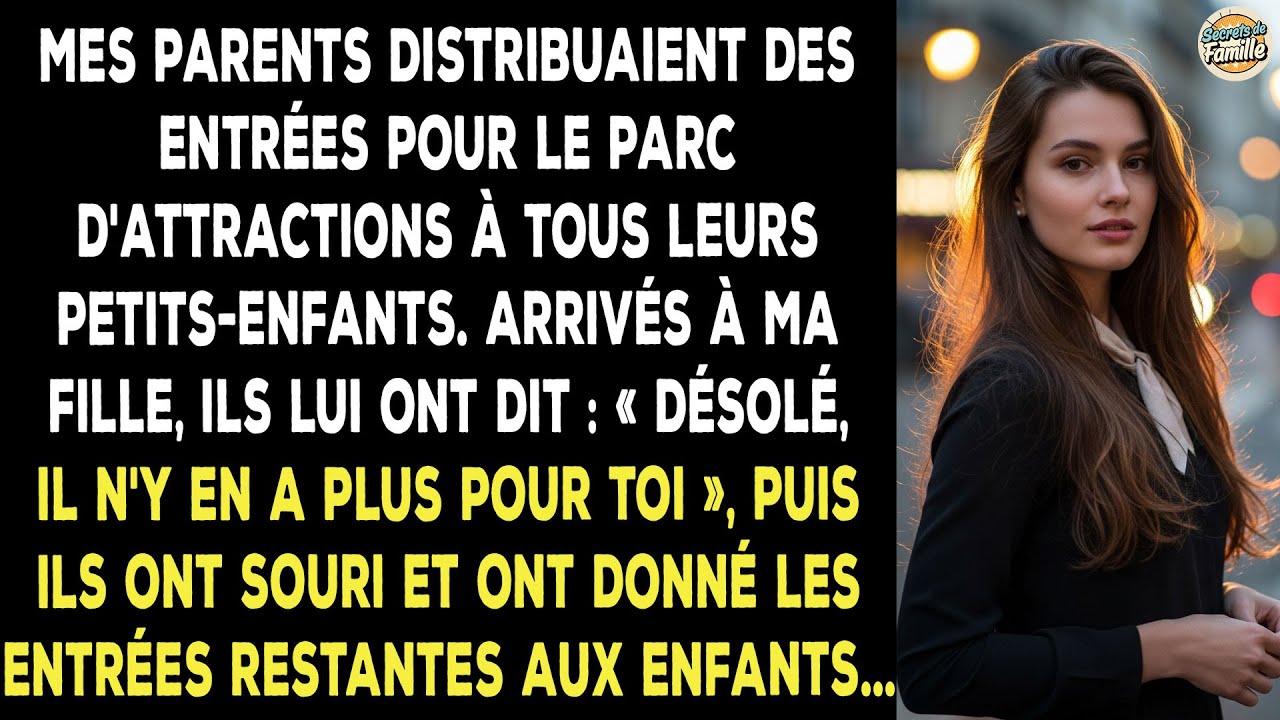 Mes Parents Ont Offert Des Billets Pour Un Parc D'attractions À Tous Leurs Enfants. Sauf À Mon Enfan