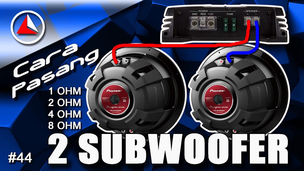 CARA PASANG 2 SUBWOOFER MOBIL double coil