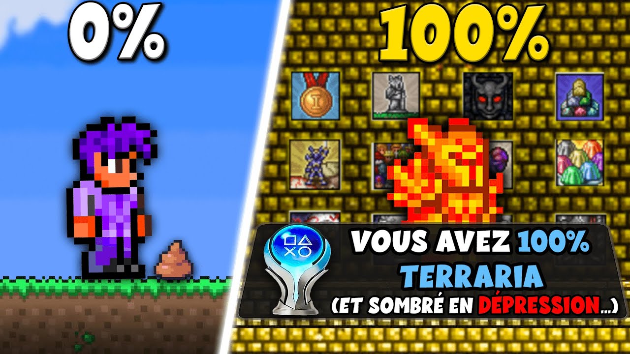 J'ai Passé 120 HEURES pour 100% TERRARIA (TOUS les Trophées)