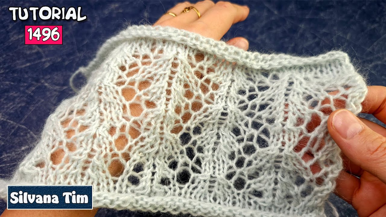 Descubre el Patrón de Punto Calado para tejer prendas elegantes 🍂 a DOS AGUJAS o #dosagujas PALITOS