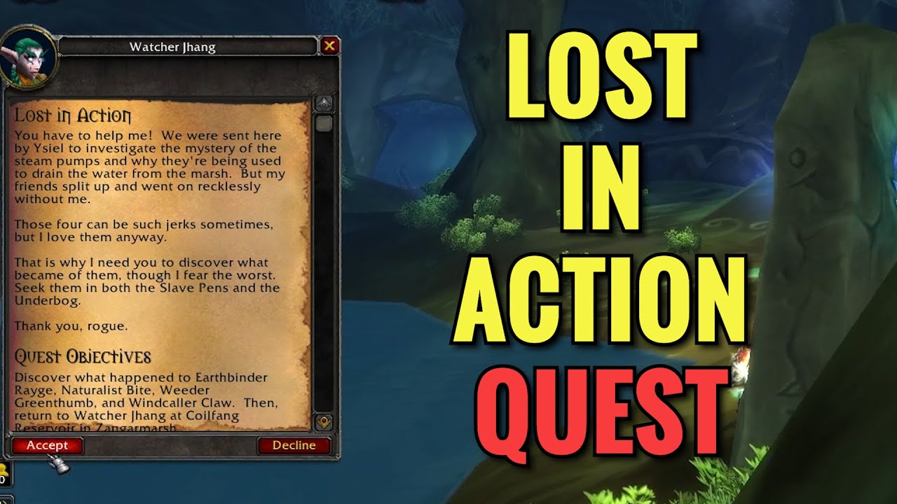 Lost In Action Quest (WoW TBC)