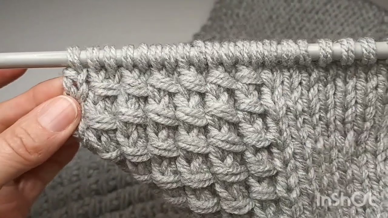 poncho au tricot