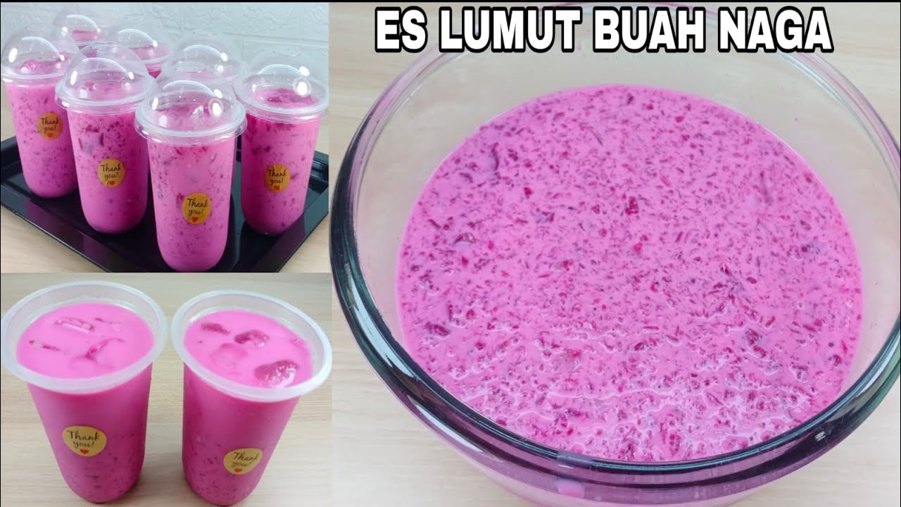 PUNYA BUAH NAGA DIRUMAH❓YUK...BIKIN ES LUMUT BUAH NAGA‼️ENAK,SEGAR,CREAMY
