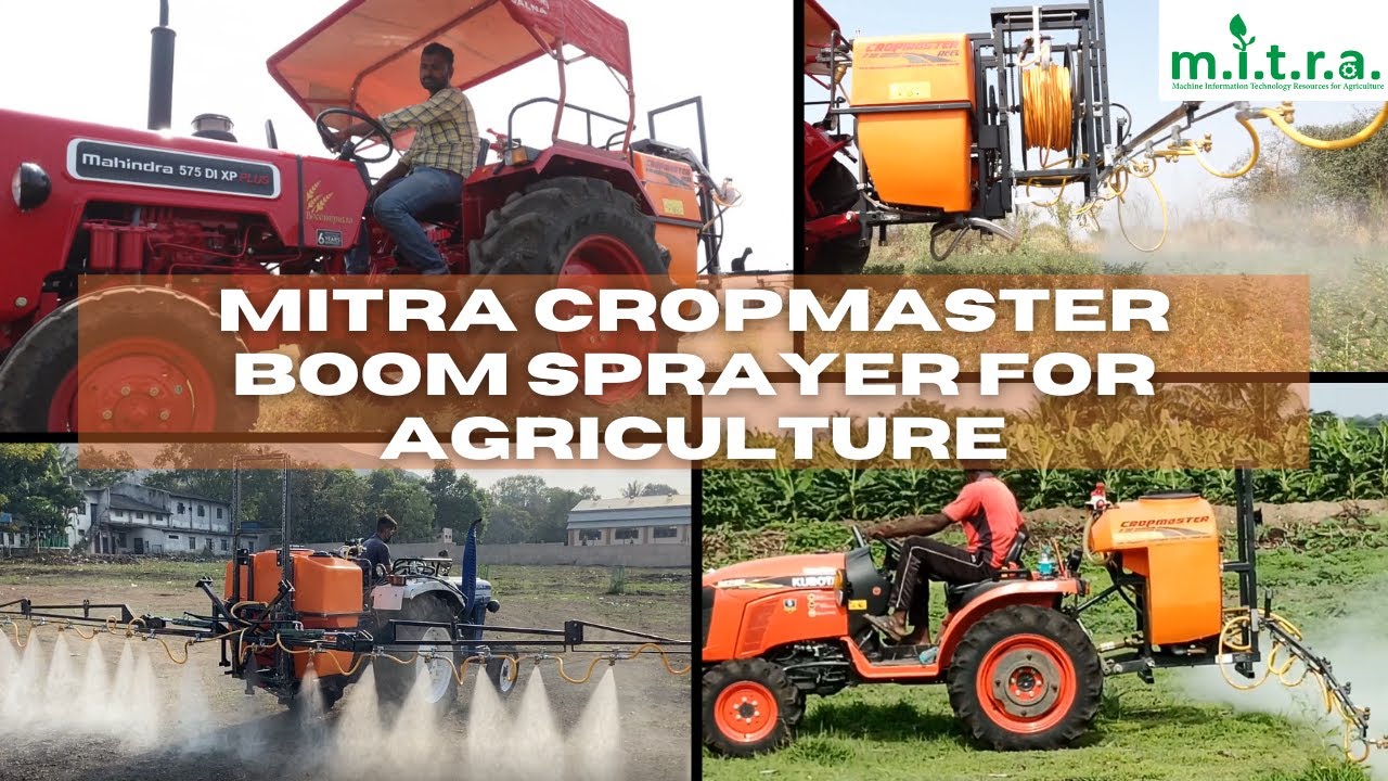 Tractor mounted Boom Sprayer | Mitra Cropmaster Boom | Boom sprayer with REEL & Hydraulics variants