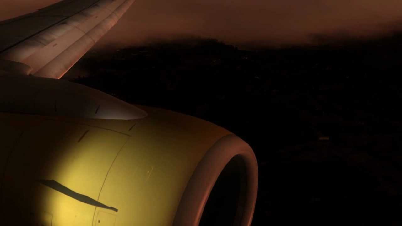 FSX Flight Simulator X HD - PMDG 737NGX Landing at Heraklion LGIR during Sunset