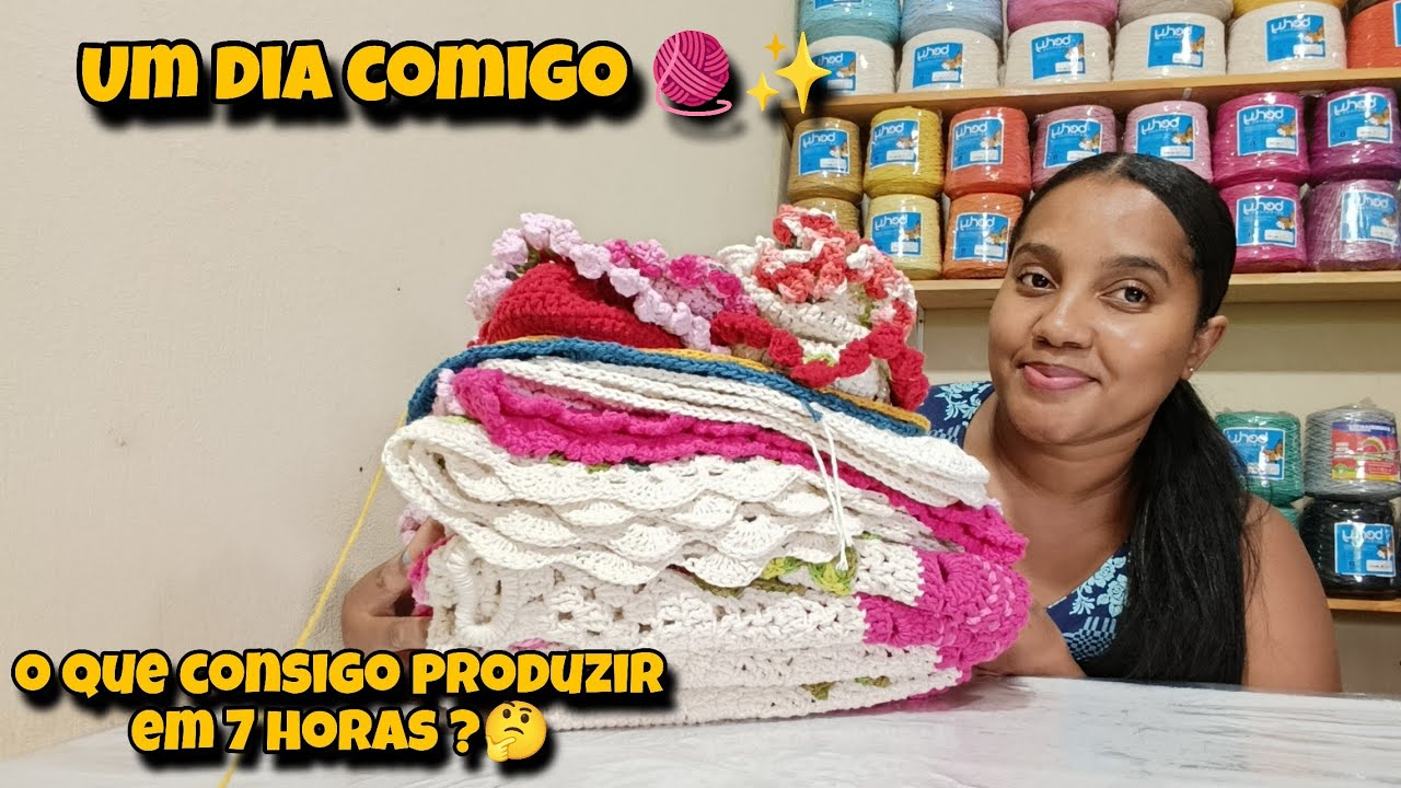 ⚠️ Um dia comigo produzindo 🧶✨ vem conferir se fui produtiva😍♥️