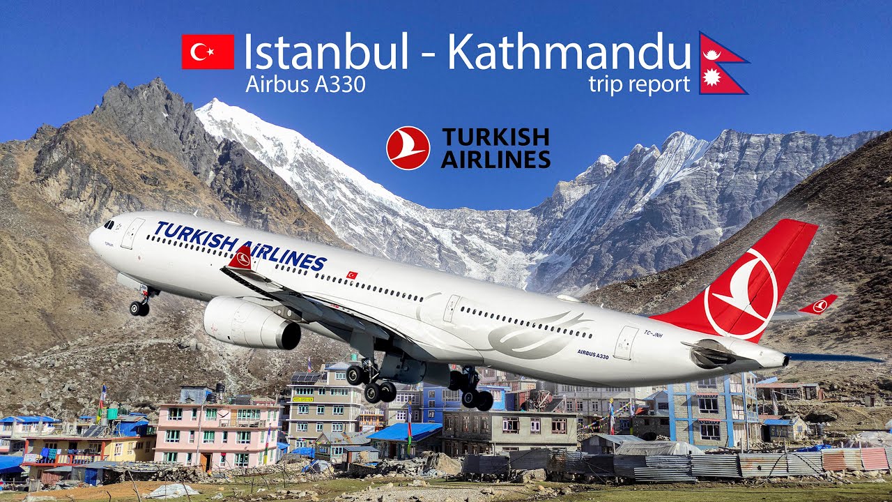 Flying from Istanbul Airport to Kathmandu Nepal | Turkish Airlines | Airbus A330 | TK726