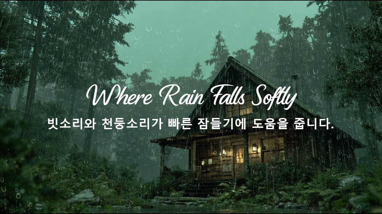 수면을 위한 야간 폭풍우 소리 | 99% 즉시 잠드세요
