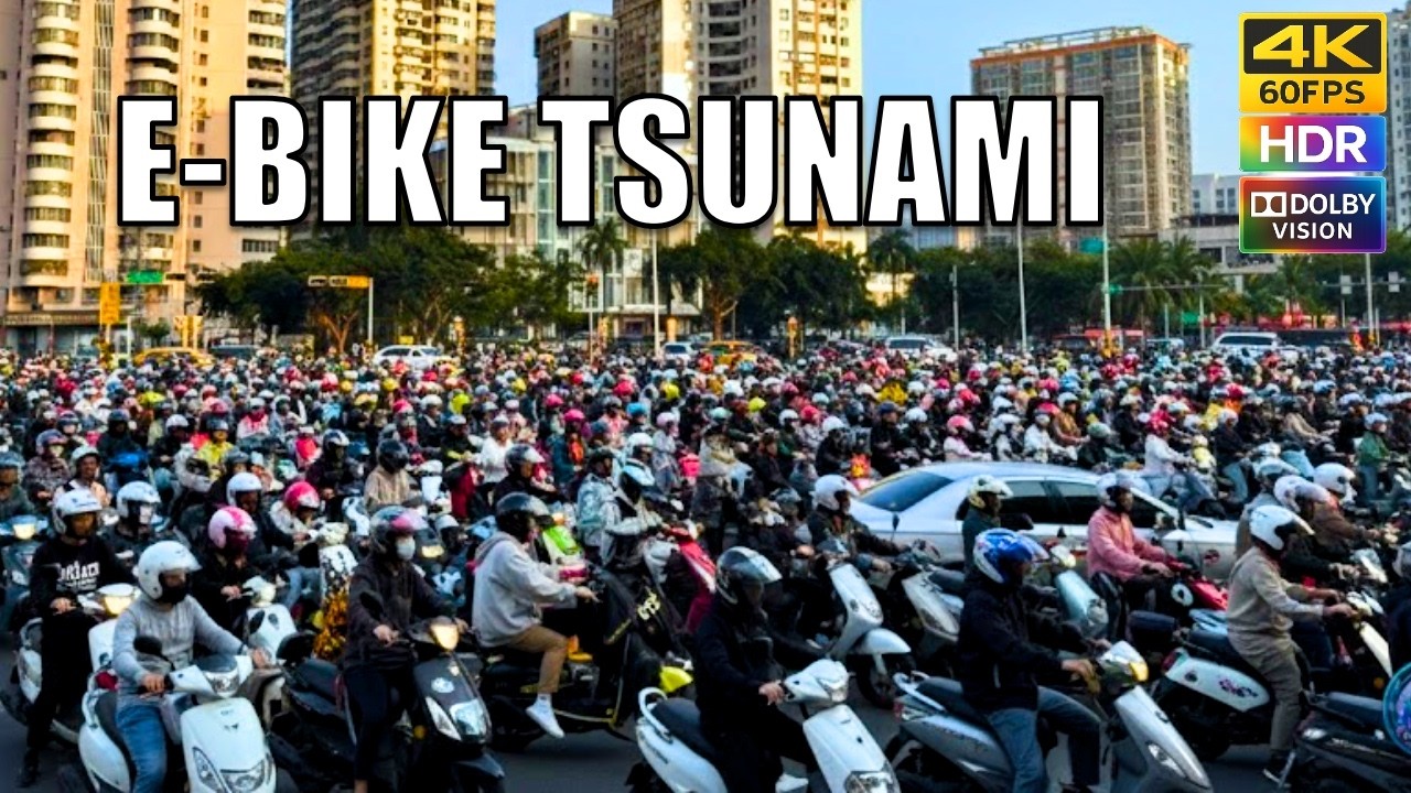 WHERE IS EVERYONE GOING? 🚲 10,000+ Electric Bikes in China's Rush Hour | 4K 60FPS Ultra HD POV