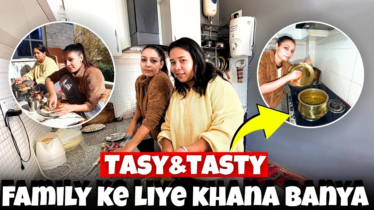 FAMILY KE LIYE KHANA BANAYAA MENE 😍