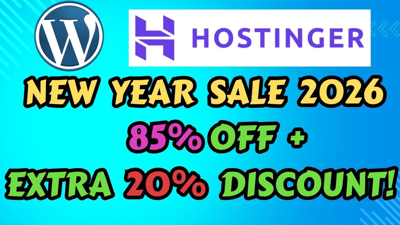 Новогодняя распродажа Hostinger Hosting 2026 🎉 | Скидка 85% + дополнительная скидка 20% | Установ...