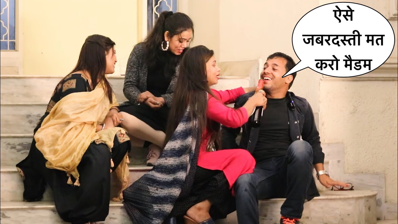 Aese Jabardasti Mat Karo Madem Flirting Prank Gone Wrong On College Cute Girl By Basant Jangra