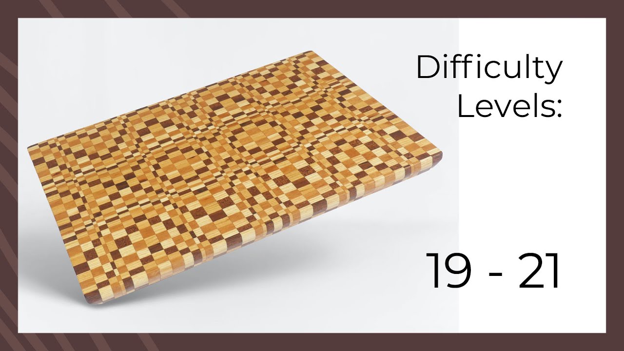 25 Levels of Cutting Boards | Episode 7 | Chaos - Hexagonal Weave - Checkerboard Waves