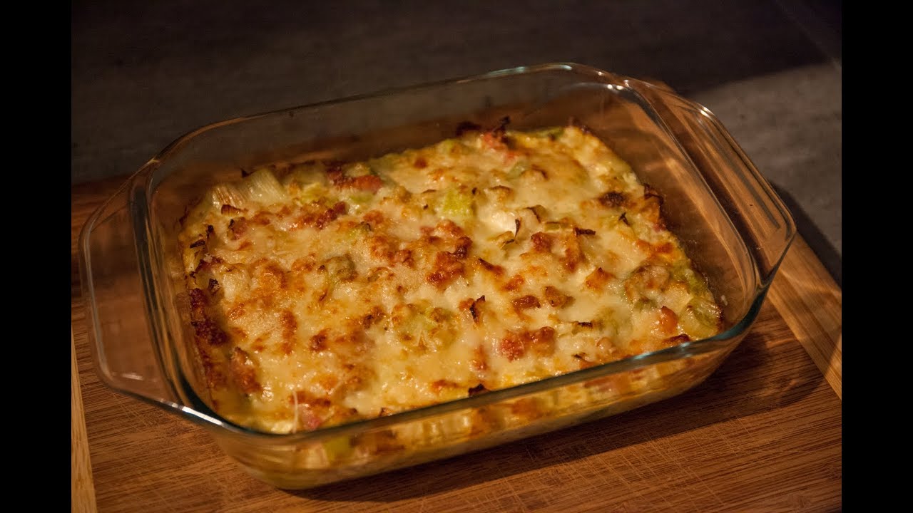 Gratin de poireaux, lardons au Parmesan et Comté | La Cuisine de Monica