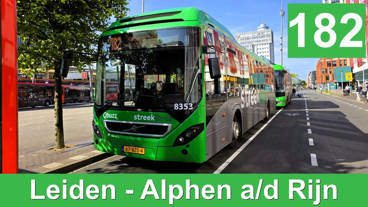 Qbuzz lijn 182: Leiden - Alphen a/d Rijn | Qbuzz ZHN | Streekbuzz | 2025