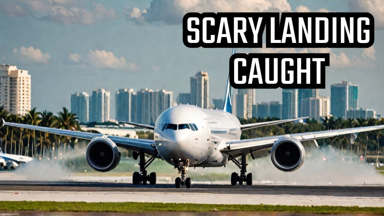 SCARY Boeing 777 Landing at Miami Airport on Delta Airlines