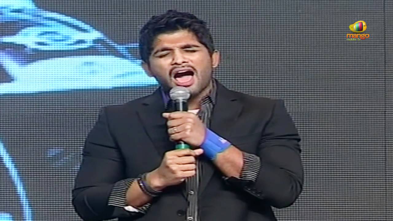 allu arjun talks about pawan kalyan, trivikram & devi sri prasad - julayi audio launch