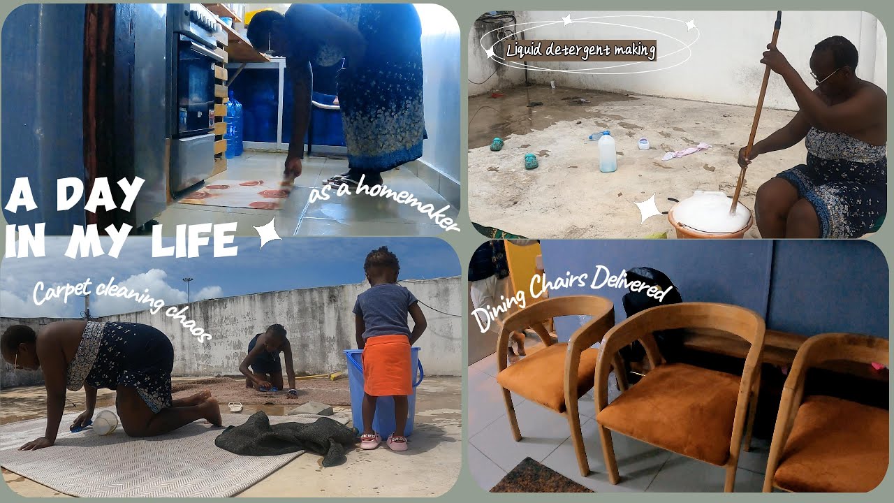 African family home deep cleaning// Making detergent at African home //Dining chairs FINALLY arrived