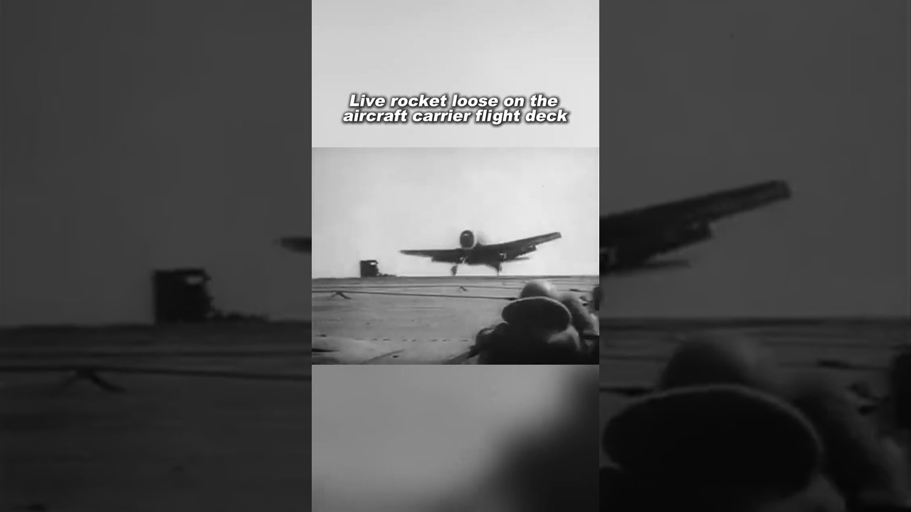 Loose Rocket on Aircraft Carrier Flight Deck