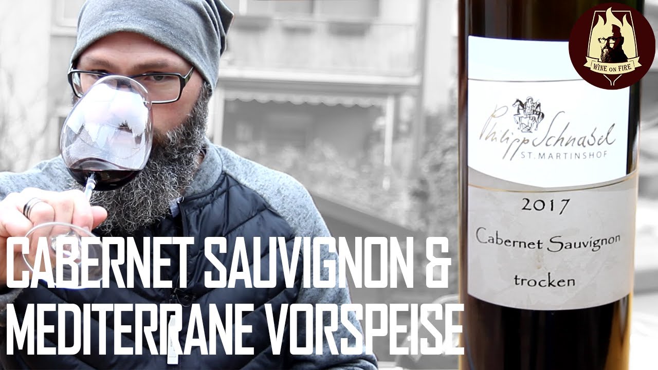 Cabernet Sauvignon und eine mediterrane Vorspeise