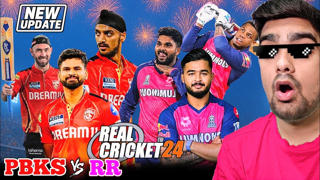 NEW UPDATE! *LICENSED* PBKS Vs RR RC 24 (Real Cricket 24)