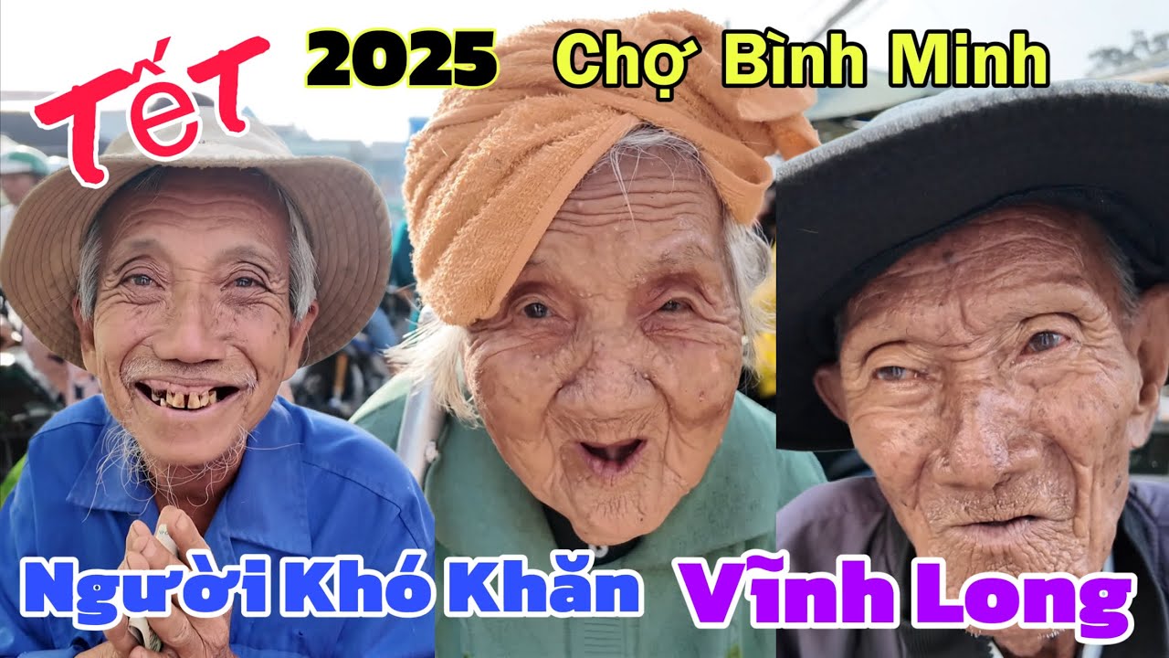 Mùng 3 Tết Chợ Cái Vồn Bình Minh Vĩnh Long Đông Nghẹt Người Cao Tuổi Nhận Quà Tết | Khương Nhựt Minh
