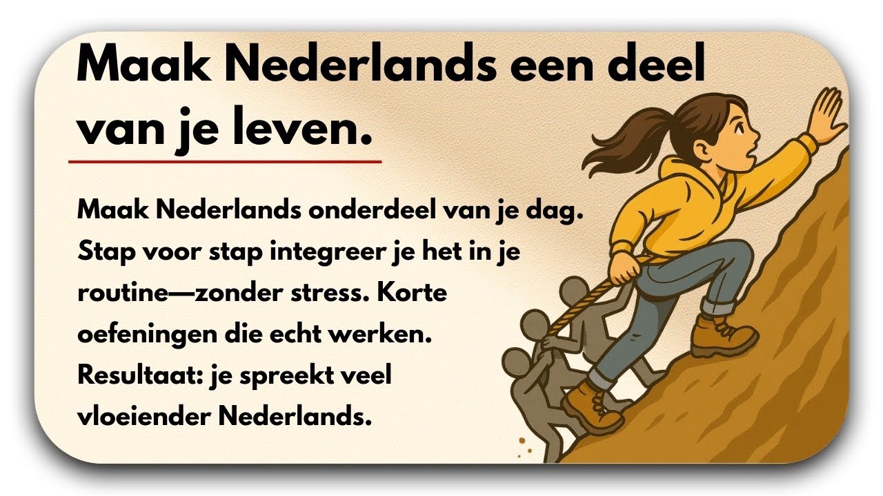 Spreek Nederlands elke dag | Dutch Story for Beginners (A1-A2)