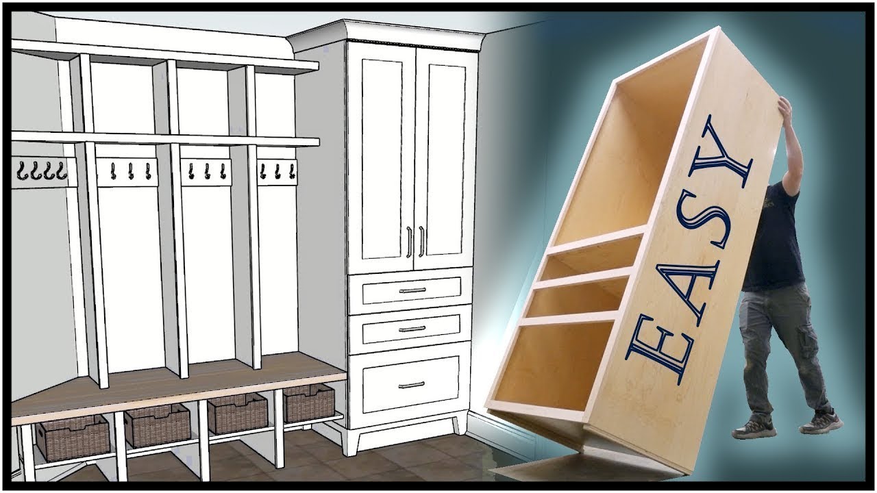 DIY Laundry Room Cabinets - EASY and Professional Mud Room